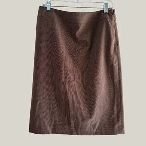 Apt 9 Stretch Women's No Band Zip Up Skirt Size 10  Brown